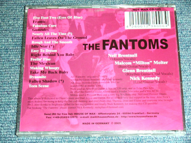 画像: THE FANTOMS - VOL.1  FEELIN' FINE ( Sound Like CLIFF & SHADOWS )  / 2005 GERMAN ORIGINAL Used  CD 