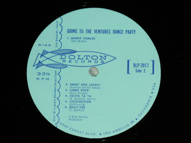 画像: THE VENTURES - GOING TO THE VENTURES PARTY ( Light BLUE  Label : Ex+Ex++  ) / 1962 US ORIGINAL "Light BLUE Label" RELEASE VERSION MONO  Used  LP 