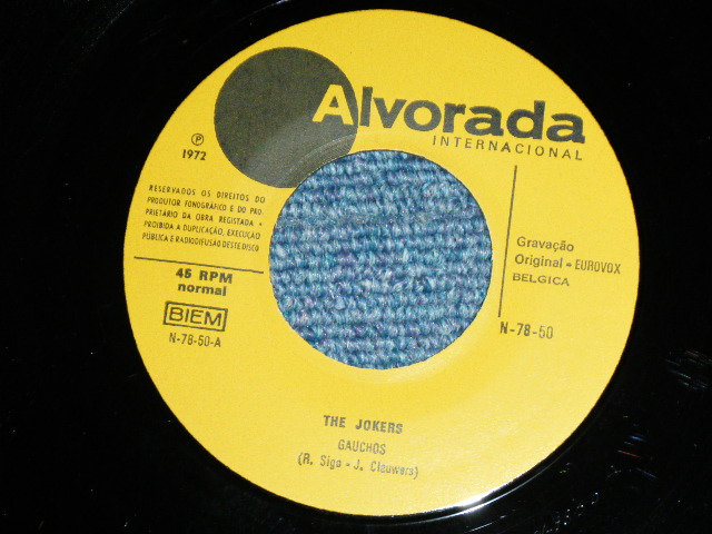 画像: The JOKERS - GAUCHOS   / 1972 PORTUGAR ORIGINAL Used 7" Single