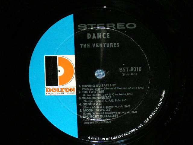 画像: THE VENTURES - DANCE ! ("DANCE ! " CREDIT Label :"D" Mark PRINT Label : Ex+++/MINT-  ) / 1966? US  RELEASE VERSION STEREO Used  LP 