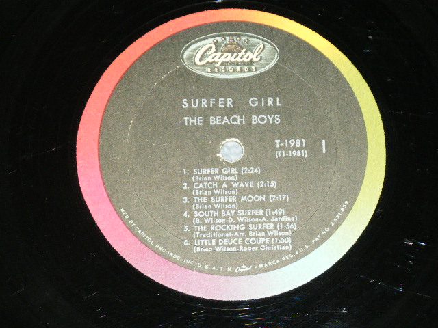 画像: The BEACH BOYS - SURFER GIRL ( Matrix Number : A) T1-1981-T6/ B) T2-1981-T6 : VG++/VG+++ ) / 1963 US ORIGINAL MONO LP