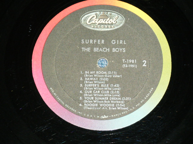 画像: The BEACH BOYS - SURFER GIRL ( Matrix Number : A) T1-1981-T6/ B) T2-1981-T6 : VG++/VG+++ ) / 1963 US ORIGINAL MONO LP