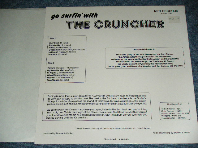 画像: THE CRUNCHER - GO SURFIN' WITH    / 1980's WEST-GERMANY GERMAN ORIGINAL Used LP 