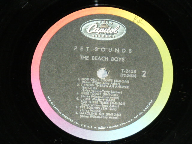 画像: THE BEACH BOYS - PET SOUNDS ( T1-2458-G18/T2-2458-F19 #2 : VG++/VG++,SKIP or JUMP ) / 1966 US ORIGINAL Mono Used LP