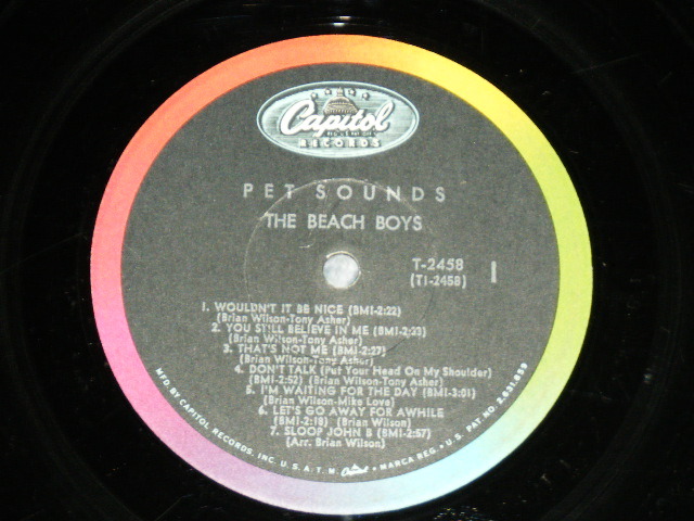 画像: THE BEACH BOYS - PET SOUNDS ( T1-2458-G18/T2-2458-F19 #2 : VG++/VG++,SKIP or JUMP ) / 1966 US ORIGINAL Mono Used LP