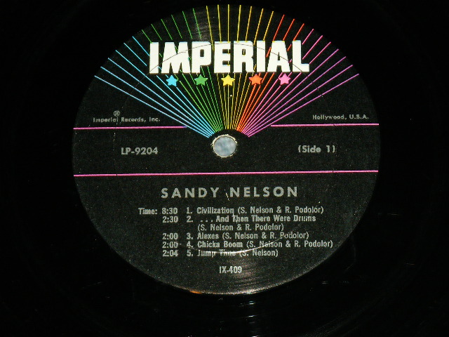 画像: SANDY NELSON -  COMPELLING PERCUSSION ( BLACK with STAR label : Ex++/Ex+ ) / 1962 US AMERICA ORIGINAL MONO Used  LP 