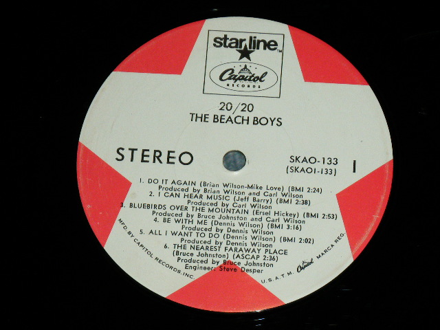 画像: The BEACH BOYS - 20/20 ( WHITE & RED TARGET label Ex-/Ex; ) / 1971?  US 2nd Press Label  Used LP