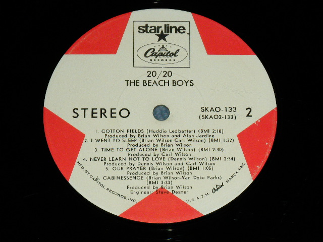 画像: The BEACH BOYS - 20/20 ( WHITE & RED TARGET label Ex-/Ex; ) / 1971?  US 2nd Press Label  Used LP