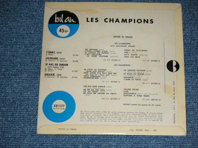 画像: LES CHAMPIONS -   IT'SHIRT  ( Ex+/Ex+ )  / 1963 FRANCE FRENCH ORIGINAL Used 7" EP  With Picture Sleeve