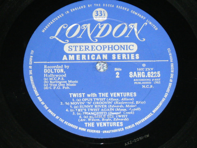 画像: THE VENTURES - TWIST WITH THE VENTURES  / 1962 UK ENGLAND ORIGINAL STEREO  Used  LP 