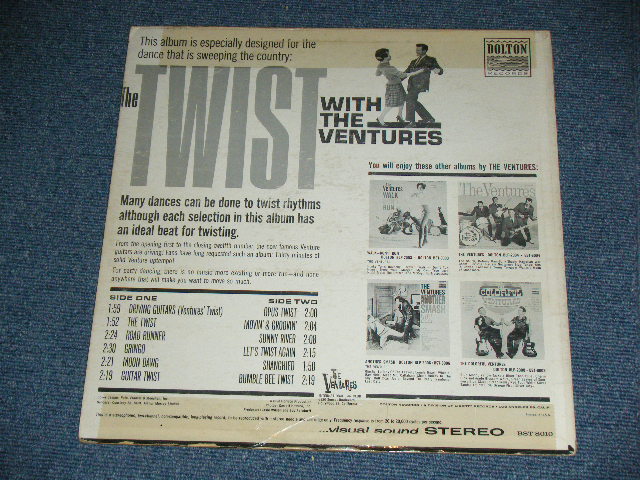 画像: THE VENTURES - TWIST WITH THE VENTURES ( TURQUOISE  Label : Matrix Number BST-8010-IA-Side 1/ BST-8010-1A-Side 2 : VG++/Ex+ ) / 1962 US ORIGINAL RELEASE VERSION STEREO  Used  LP 