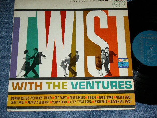 画像1: THE VENTURES - TWIST WITH THE VENTURES ( TURQUOISE  Label : Matrix Number BST-8010-IB-Side 1/ BST-8010-1A-Side 2 : VG+++/Ex++ Looks:Ex+ ) / 1962 US ORIGINAL RELEASE VERSION STEREO  Used  LP 