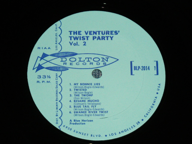 画像: THE VENTURES - TWIST PARTY VOL.2  ( LIGHT BLUE  Label : Matrix Number BLP 2014-1-1A 1- / BLP 2014-2-1C 1- : Ex+,Ex+++/Ex+++ ) / 1962 US ORIGINAL RELEASE VERSION MONO Used  LP 