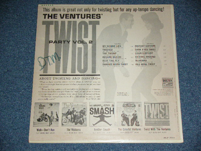 画像: THE VENTURES - TWIST PARTY VOL.2  ( LIGHT BLUE  Label : Matrix Number BLP 2014-1E (SIDE-1) /  BLP 2014-1E (SIDE-2) :  Ex++,Ex/Ex+++,Ex++ ) / 1962 US ORIGINAL RELEASE VERSION MONO Used  LP 