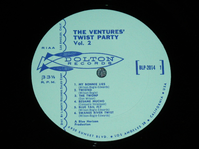 画像: THE VENTURES - TWIST PARTY VOL.2  ( LIGHT BLUE  Label : Matrix Number BLP 2014-1-1C 1- / BLP 2014-2-1C 1- : Ex+++,Ex++/Ex++ ) / 1962 US ORIGINAL RELEASE VERSION MONO Used  LP 