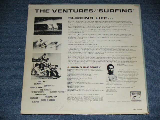 画像: THE VENTURES - SURFING ( '64 Version?  BLUE with BLACK Print  Label : Matrix Number BLP 2022- SIDE#1-(1-A)H/  BLP 2022-SIDE#2-(1-B)H :  Ex+/Ex ) / 1964 Version? US ORIGINAL MONO Used  LP 