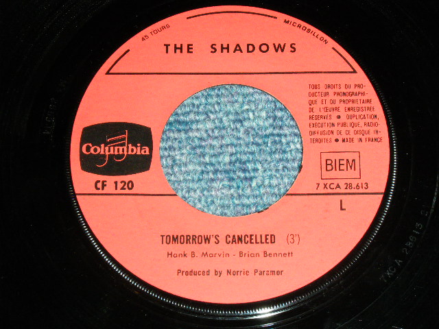 画像: The SHADOWS - TOMORROW'S CANCELLED ( Ex+++/Ex+++  ) / 1967 FRANCE FRENCH ORIGINAL Used 7" Single With PICTURE SLEEVE 