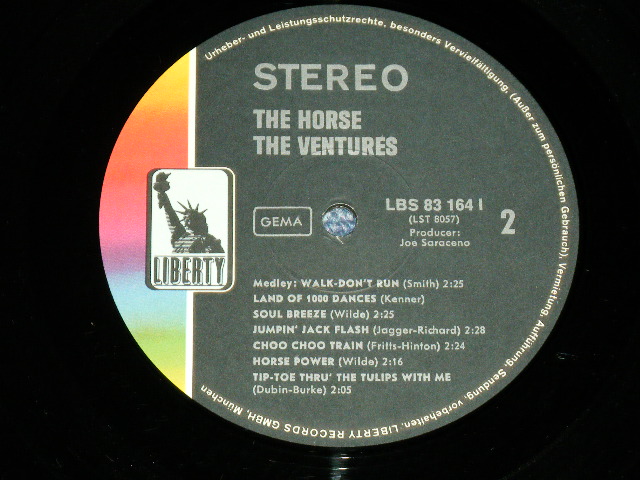 画像: THE VENTURES -  THE HORSE (  Ex++/Ex+++ ) / 1968 GERMAN GERMANY ORIGINAL Used  LP 