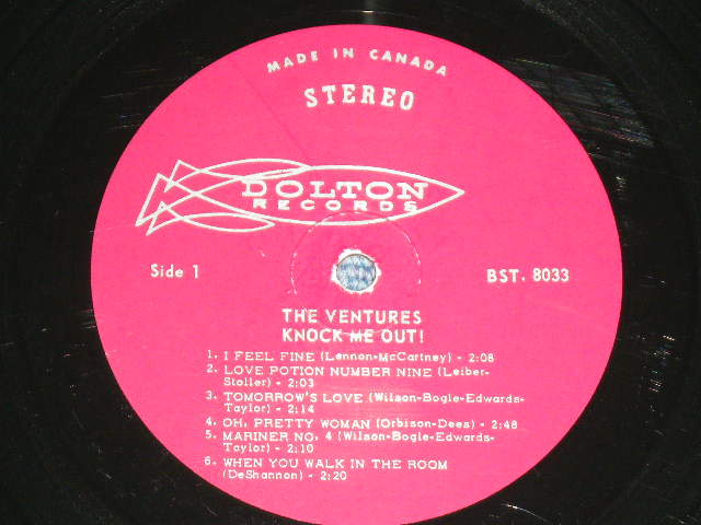 画像: THE VENTURES - KNOCK ME OUT ( CANADA Press ::Without or NONE "TOMORROW'S LOVE" Version : Ex+/Ex- ) / 1965 CANADA ORIGINAL STEREO Used  LP 