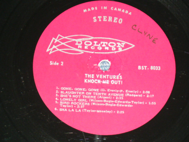 画像: THE VENTURES - KNOCK ME OUT ( CANADA Press ::Without or NONE "TOMORROW'S LOVE" Version : Ex+/Ex- ) / 1965 CANADA ORIGINAL STEREO Used  LP 