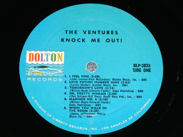 画像: THE VENTURES - KNOCK ME OUT (  US AMERICA ORIGINAL "BLUE with BLACK Print  Label :With "TOMORROW'S LOVE" Version :  Matrix Number BLP 2033- 1 (2) /  BLP 2033-2 RE-1 : Ex+++/MINT- ) / 1965 US ORIGINAL "BLUE with BLACK Print Label" MONO Used  LP 