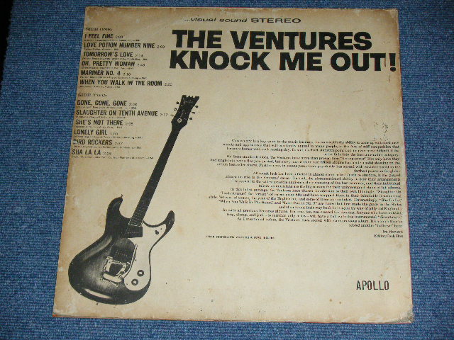 画像: THE VENTURES - KNOCK ME OUT ( Without or NONE  "TOMORROW'S LOVE" Version : Ex+,VG+++/Ex+ ) /  MALAYSIA  MONO Used  LP 