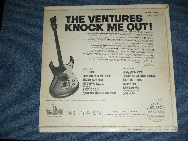 画像: THE VENTURES - KNOCK ME OUT ( Without or NONE  "TOMORROW'S LOVE" Version : Ex+/Ex+++,Ex++ ) / 1965 UK ENGLAND ORIGINAL Large  MONO credit Used  LP 