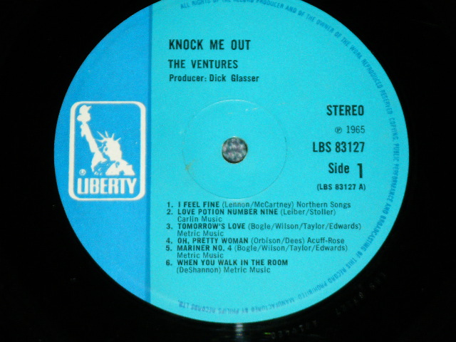 画像: THE VENTURES - KNOCK ME OUT ( Without or NONE  "TOMORROW'S LOVE" Version : Ex++/Ex+++ ) / 1970? Version UK ENGLAND REISSUE  STEREO  Used  LP 