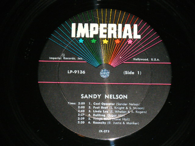 画像: SANDY NELSON -  HE'S A DRUMMER BOY (  BLACK with STARS label :  Ex+++/Ex+++,A-6:Poor )  / 1961  US AMERICA  ORIGINAL MONO Used  LP 