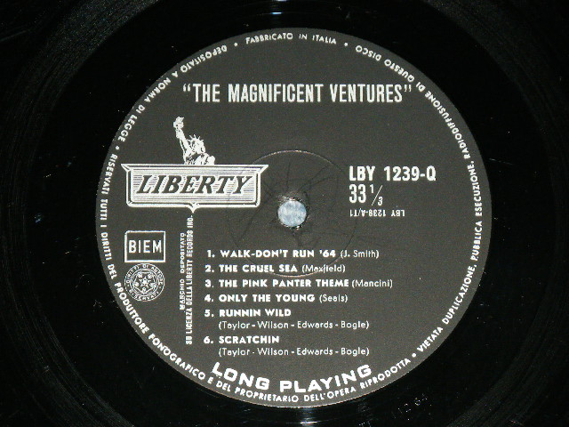 画像: THE VENTURES -  THE MAGNIFICENT VENTURES( Ex+,Ex++/Ex+++ )  / 1964  ITALY ITALIA ORIGINAL MONO  Used LP 