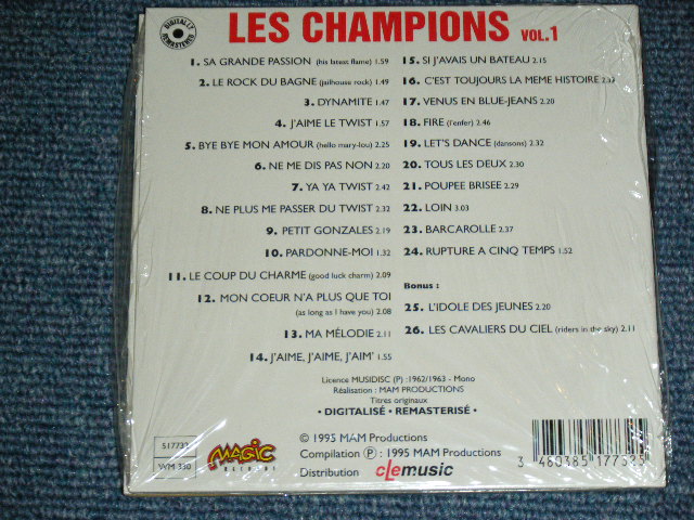 画像: LES CHAMPIONS - LES CHAMPIONS VOL.1 : FRENCH 60'S EP COLLECTION "SMALL Size Mini-LP Paper Sleeve Style"  / 1995 FRANCE FRENCH ORIGINAL "SMALL Size Mini-LP Paper Sleeve Style"  Version Brand New SEALED  CD 