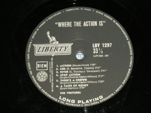 画像: THE VENTURES - WHERE THE ACTION IS ( Ex++/Ex++ )  / 1966  ITALY ITALIA ORIGINAL MONO  Used LP 