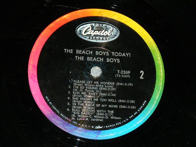 画像: The BEACH BOYS - THE BEACH BOYS TODAY  ( Matrix # A)F-5/B)G-6  Ex-/VG+++ ) / 1965 US AMERICA ORIGINAL MONO Used LP