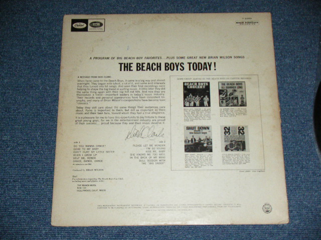 画像: The BEACH BOYS - THE BEACH BOYS TODAY  ( Matrix # A)F-3/B)F1  Ex-/Ex++ ) / 1965 US AMERICA ORIGINAL MONO Used LP