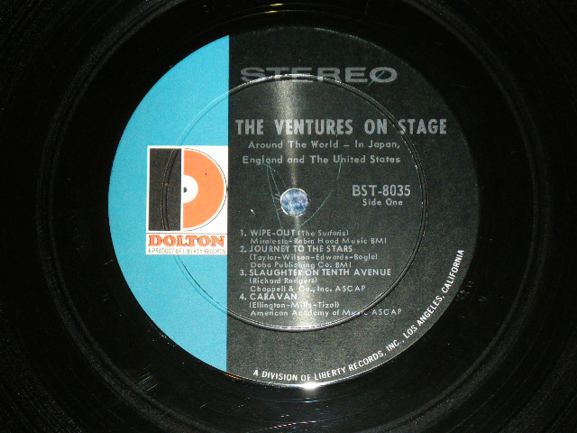 画像: THE VENTURES - ON STAGE ( Matrix # A)BST-8035-4 SIDFE-4 SIDE-1/B)BST8035-2 SIDE-2 ; "D" Mark Label:: Ex++/Ex++ Looks: Ex) / 1966?  US AMERICA  ORIGINAL STEREO Used   LP