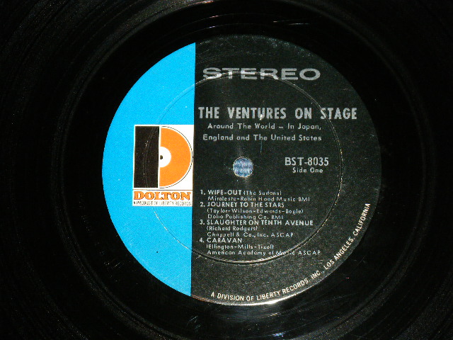 画像: THE VENTURES - ON STAGE ( Matrix # A)BST-8035-4 SIDFE-4 SIDE-1/B)BST8035-2 SIDE-2 ; "D" Mark Label:: Ex/Ex+ Looks: Ex) / 1966?  US AMERICA  ORIGINAL STEREO Used   LP