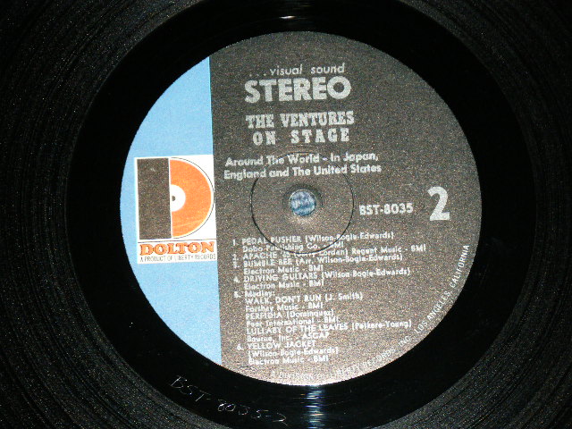 画像: THE VENTURES - ON STAGE ( Matrix # A)BST-8035-1/B)BST8035-2 ; "D" Mark Label: Ex++/Ex+++ ) / 1966?  US AMERICA  ORIGINAL STEREO Used   LP