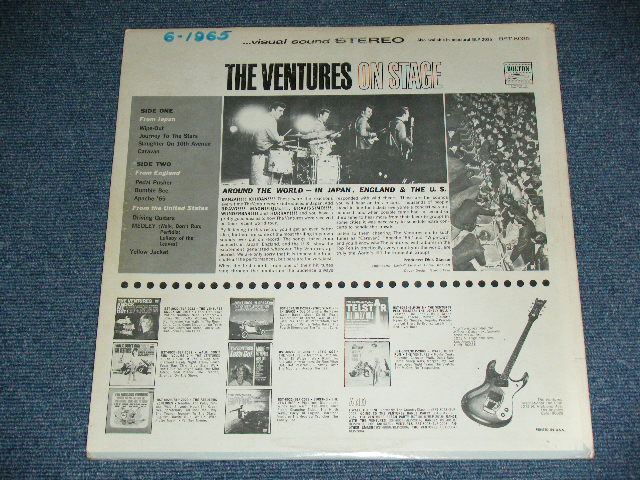 画像: THE VENTURES - ON STAGE ( Matrix # A)BST-8035-1/B)BST8035-2 ; Blue with Black Print Label: Ex++,Ex/Ex++, Ex+ ) / 1965  US AMERICA  ORIGINAL STEREO Used   LP