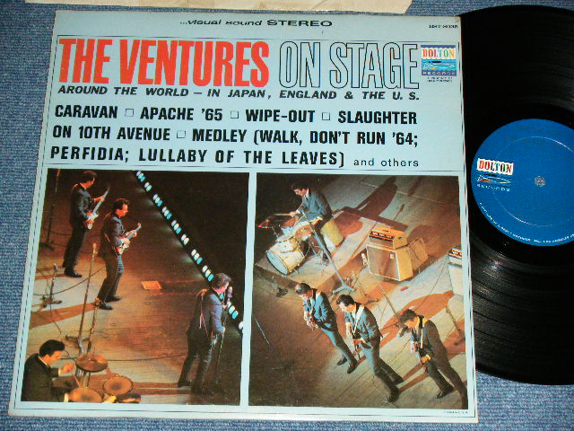 画像1: THE VENTURES - ON STAGE ( Matrix # A)BST-8035-4 SIDFE-4 SIDE-1/B)BST8035-2 SIDE-2 ; DARK BLUE with SILVER Print Label:: Ex,VG+++/Ex++ Looks: Ex+) / 1965  US AMERICA  ORIGINAL STEREO Used   LP