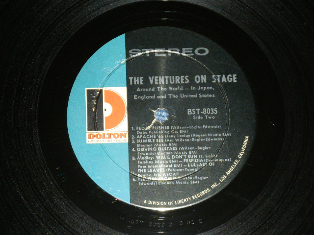 画像: THE VENTURES - ON STAGE ( Matrix # A)BST-8035-4 SIDFE-4 SIDE-1/B)BST8035-2 SIDE-2 ; "D" Mark Label:: Ex++/Ex++ Looks: Ex) / 1966?  US AMERICA  ORIGINAL STEREO Used   LP