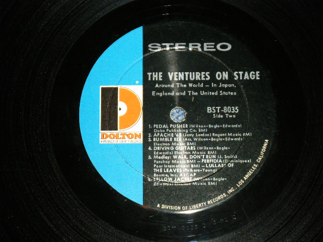 画像: THE VENTURES - ON STAGE ( Matrix # A)BST-8035-4 SIDFE-4 SIDE-1/B)BST8035-2 SIDE-2 ; "D" Mark Label:: Ex/Ex+ Looks: Ex) / 1966?  US AMERICA  ORIGINAL STEREO Used   LP