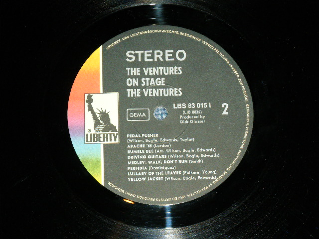 画像: THE VENTURES - ON STAGE ( Ex+/MINT- ) / Early1970's GERMAN GERMANY REISSUE STEREO Used LP 