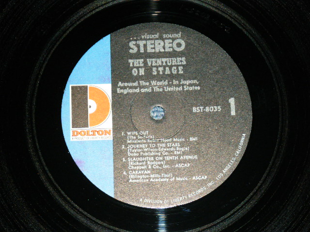 画像: THE VENTURES - ON STAGE ( Matrix # A)BST-8035-1/B)BST8035-2 ; "D" Mark Label: Ex++/Ex+++ ) / 1966?  US AMERICA  ORIGINAL STEREO Used   LP