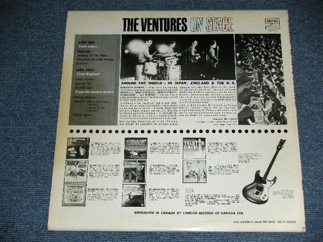 画像: THE VENTURES - ON STAGE ( Ex-/Ex++ ) / 1965  CANADA ORIGINAL MONO Used   LP