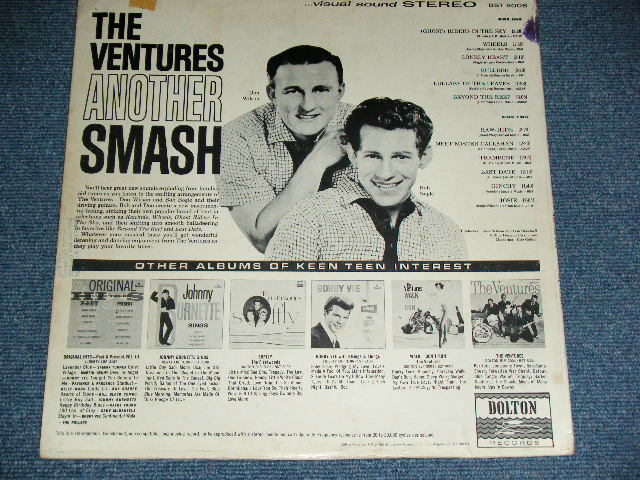 画像: THE VENTURES - ANOTHER SMASH ( 2nd Issued "SILHOUETTE COVER" : Matrix # A:BST 8006 SIDE-1 I /B: BST 8006 SIDE-2  I :  Ex++,Ex/MINT-) / 1963? Version US AMERICA "BLUE with BLACK PRINT Label" STEREO Used LP 