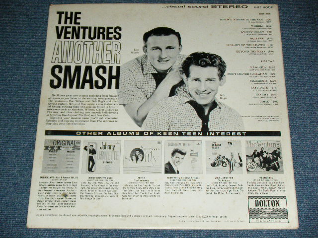 画像: THE VENTURES - ANOTHER SMASH ( First Cover Design : Matrix # A:BST 8006 -1/B: BST 8006-2 ; Ex+/Ex+ Looks:Ex B-1: VG+++) / 1961 US AMERICA ORIGINAL "TURQUOISE GREEN Label" STEREO Used LP 