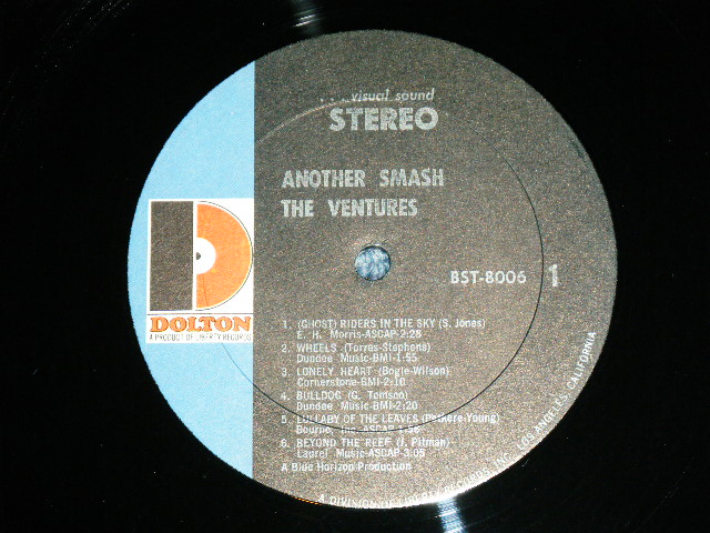 画像: THE VENTURES - ANOTHER SMASH ( 2nd Issued "SILHOUETTE COVER" : Matrix # A:BST 8006-1 /B: BST 8006-2 :  Ex++,Ex/MINT-) / 1966? Version US AMERICA "D Mark Label" STEREO Used LP 