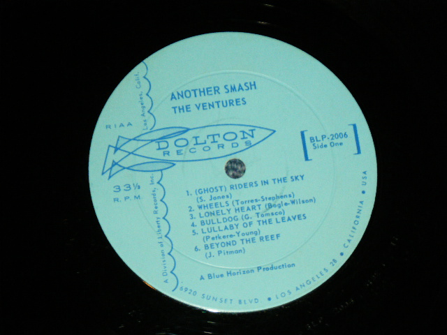 画像: THE VENTURES - ANOTHER SMASH ( First Cover Design : Matrix # A:BLP-2006  SIDE-1  I1 /B: BLP-2006 I1 SIDE-2 ; Ex+/Ex+++ Looks:Ex++) / 1961 US AMERICA ORIGINAL "LIGHT BLUE  Label" MONO Used  LP 