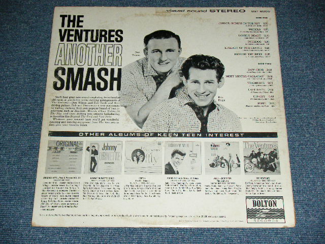 画像: THE VENTURES - ANOTHER SMASH ( First Cover Design : Matrix # A:BST 8006 -1/B: BST 8006-2 ; Ex/Ex++ Looks:Ex+  ) / 1961 US AMERICA ORIGINAL "TURQUOISE GREEN Label" STEREO Used LP 