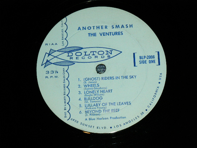 画像: THE VENTURES - ANOTHER SMASH ( First Cover Design : Matrix # A:BLP-2006 -1/B: BLP-2006-2 ; Ex+/Ex+) / 1961 US AMERICA ORIGINAL "LIGHT BLUE  Label" MONO Used  LP 